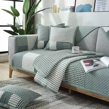 Хлопчатобумажная ткань для всех сезонов, нескользящая подушка из чистого хлопка, простая современная диванная подушка, модная 70*70