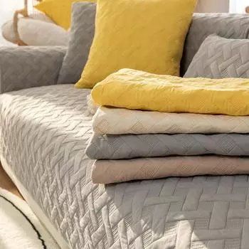 Хлопчатобумажная ткань, универсальная нескользящая диванная подушка на четыре сезона, современная простая комбинированная подушка для дивана, чехол, полотенце 70x70cm 1pcs серый
