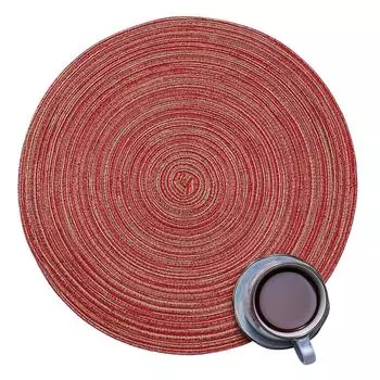 Хлопчатобумажная тканая утолщенная подставка под тарелку для домашней кухни с теплоизоляцией, устойчивая к горячему 35cm