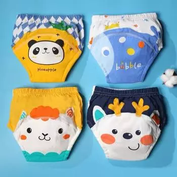 Хлопчатобумажные марлевые подгузники для девочек, подгузники для приучения к горшку, многоразовые моющиеся детские подгузники S