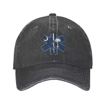 Хлопковая бейсболка с символом EMT Star Of Life для унисекс, дышащая дышащая кепка для экстренной медицинской помощи для папы, уличная Adult Baseball Cap