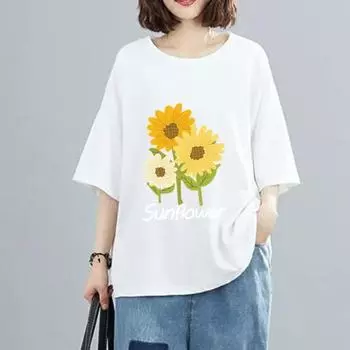 Хлопковая белая футболка женская с короткими рукавами лето 2025 новые свободные короткие однотонные топы с короткими рукавами XS