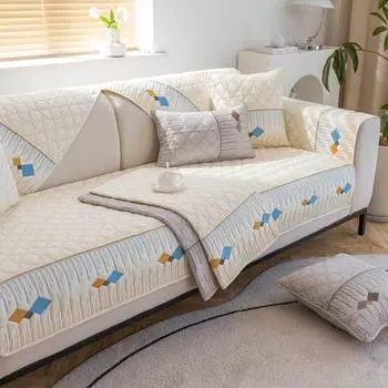 Хлопковая цветная стильная диванная подушка, современная простая четырехсезонная универсальная моющаяся нескользящая диванная подушка, полотенце 70X70