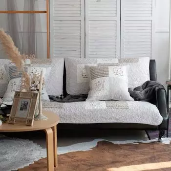 Хлопковая диванная подушка ручной работы в стиле пэчворк, ткань, противоскользящая подушка, простая мультяшная универсальная комбинированная кожаная диванная полотен... 70*70cm