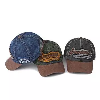 Хлопковая джинсовая бейсболка для мужчин и женщин, весенне-летняя спортивная кепка для спорта на открытом воздухе, солнцезащитная кепка от солнца чёрный