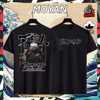 Хлопковая футболка «Охотник на панду» уличная одежда для мужчин и женщин унисекс Baju Lelaki Wanita Perempuan XXS