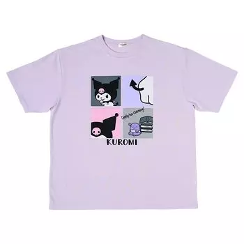Хлопковая футболка оверсайз Куроми Рибана полиуретан 607851 [Sanrio] Основная часть 65% полиэстер, 35% часть 62% полиэстер, 33% хлопок, 5%