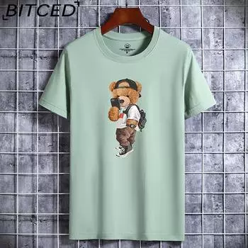 Хлопковая футболка с коротким рукавом, мужская модная свободная рубашка с половиной рукава, сострадательная рубашка с принтом S белый