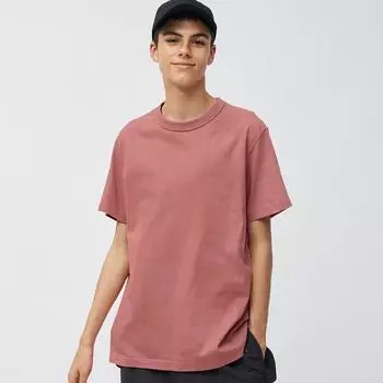 Хлопковая футболка с круглым вырезом GU by Uniqlo и короткими рукавами