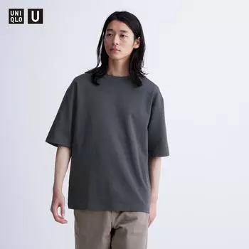 Хлопковая футболка с круглым вырезом UNIQLO Airism Oversized, часть 5
