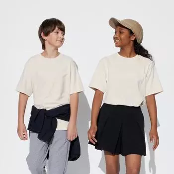 Футболка Uniqlo Japan Air Rhythm Cotton Crewneck с коротким рукавом 30 NATURAL/100