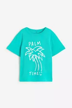 Хлопковая футболка с принтом