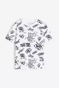 Хлопковая футболка с принтом