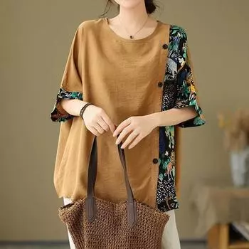 Хлопковая футболка, женские летние топы с короткими рукавами большого размера, женская однотонная свободная футболка