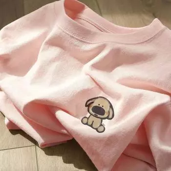 Хлопковая футболка женских моделей, свободная сотня с трендом для студентов, с полурукавами XS белый