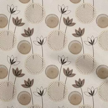 Хлопковая гибкая коричневая ткань oneOone с цветочным принтом в горошек для шитья, ткань для рукоделия с принтом в ярдах, 40 дюймов 42 Inch Wide - Viscose Chiffon коричневый