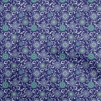 Хлопковая гибкая синяя ткань oneOone, азиатская ткань сюзани для шитья, печатная ремесленная ткань в ярдах, 40 дюймов 42 Inch Wide - Viscose Chiffon чёрный