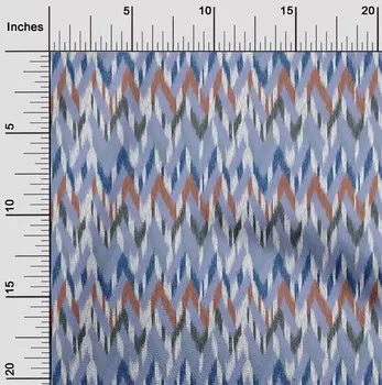 Хлопковая гибкая ткань oneOone Ткань для печати Chevron Ikat в ярдах шириной 40 дюймов 42 Inch Wide - Viscose Chiffon чёрный