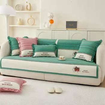 Хлопковая хлопковая подушка для дивана, универсальный нескользящий стеганый коврик на четыре сезона, хлопковый однотонный диван в корейском стиле, полотенце, оконная подушка 70*70cm