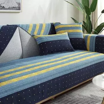 Хлопковая и льняная подушка для дивана Four Seasons, универсальная простая современная нескользящая высококачественная подушка, чехол для дивана в скандинавском стиле, доступная роскошная ткань в стиле 70*70CM
