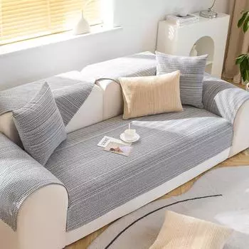 Хлопковая и льняная подушка для дивана в гостиной, ткань, нескользящая подушка для дивана Four Seasons, банка 70*70cm