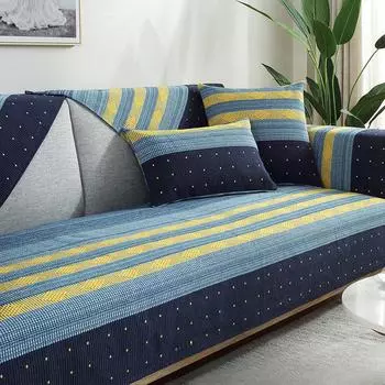 Хлопковая и льняная подушка для дивана Four Seasons, универсальная простая современная нескользящая высококачественная подушка, чехол для дивана в скандинавском стиле, доступная роскошная ткань в стиле 70*70CM