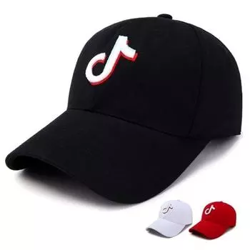 Хлопковая кепка Cool Tik Tok Унисекс Хип-хоп Snapback Caps Tiktoker Hat чёрный