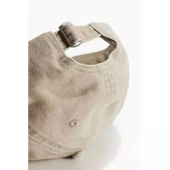 Хлопковая кепка HM с вышивкой, бежевая любовь