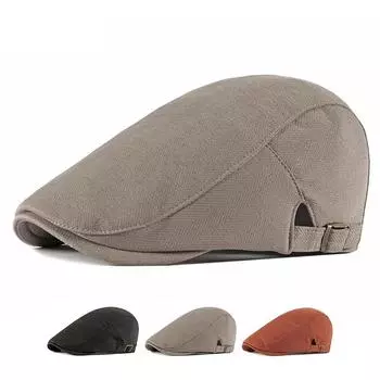 Хлопковая кепка, кепка газетчика для мужчин, весенне-осенний берет, женская британская винтажная кепка вперед, кепка Гэтсби, шляпы художника Ivy Gorro Hombre Boina 55-60cm чёрный