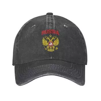 Хлопковая кепка унисекс в стиле панк с гербом России, бейсбольная кепка для взрослых, регулируемая шляпа для папы с орлом для Wounisex, защита от солнца Adult Baseball Cap