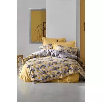 Хлопковая коробка Minimal Ranforce Double Duvet Cover Set - Elon Yellow