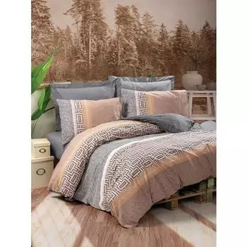 Хлопковая коробка Toprak Double пододеяльник Vertu Anthracite