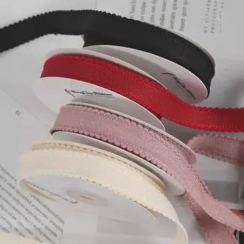 Хлопковая кружевная лента с жемчужно-пузырчатым краем для упаковки подарков и бантов своими руками