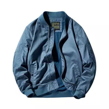 Хлопковая куртка-бомбер мужская весна-осень американская бейсбольная майка тонкая мужская короткая куртка M