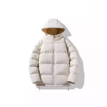 Хлопковая куртка мужская трендовая свободная одежда с капюшоном на осень и зиму с начесом утепленная утепленная одежда с хлопковой подкладкой M