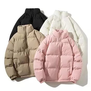 Хлопковая куртка, женская осенне-зимняя теплая и удобная повседневная куртка, мягкие свободные топы большого размера M белый