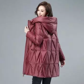 Хлопковая куртка, женская осенне-зимняя утолщенная теплая куртка с капюшоном, удобная ветрозащитная куртка, повседневные топы большого размера, женские M чёрный