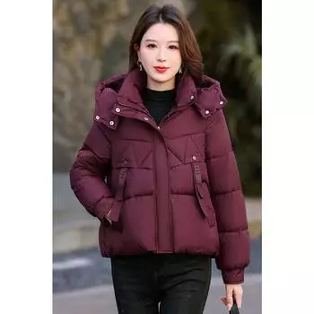 Хлопковая куртка женская зимняя утолщенная 2025 новая модная женская зимняя теплая куртка-шорты с подкладкой для мамы L