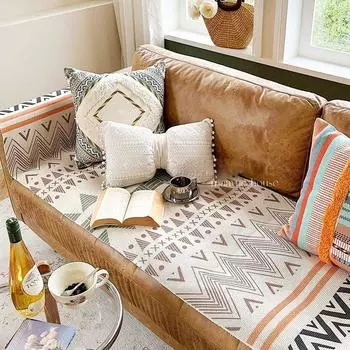 Хлопковая льняная ретро B & B кисточка для дивана, подушка для сиденья, гостиная, анти-кошачья царапина, диван, полотенце, подушка 60*90cm