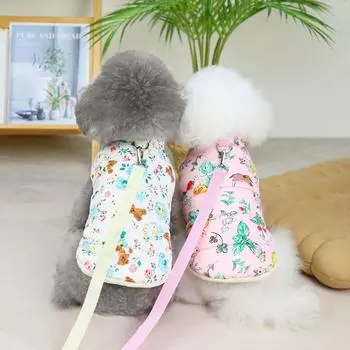 Хлопковая майка Baihua Bear Traction и одежда для собак Teddy Fadou теплые товары для домашних животных 2XL светло-розовый