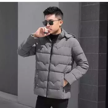 Хлопковая мужская куртка. Новая легкая и тонкая зимняя куртка с воротником-стойкой и утеплителем. Модная и повседневная мужская деловая куртка. XL