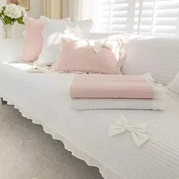 Хлопковая нескользящая подушка для дивана, простой современный диван, полотенце, подушки для сиденья, полотенца для спинки, универсальный чехол для дивана, четыре сезона 70x70cm 1pc