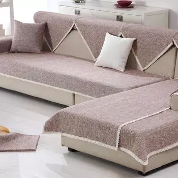 Хлопковая нить старая грубая ткань нескользящий чехол для дивана простой чехол для дивана в гостиной летний однотонный тканый диван подушка 50*70
