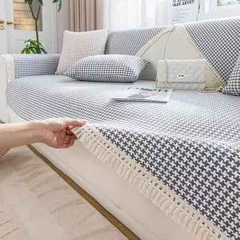 Хлопковая нить старая грубая ткань всесезонная универсальная легкая противоскользящая наволочка для подушки покрывало для спины все включено цельный тип W70xL70