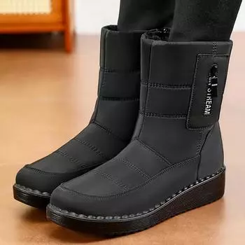Хлопковая обувь 2024 года, зимние длинные хлопковые сапоги, полиуретановые утолщенные сапоги, теплые спортивные зимние сапоги 36