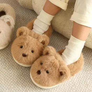 Хлопковая обувь для мальчиков и девочек, осенне-зимняя сумка для дома и тапочки из хлопка для младенцев 23 коричневый