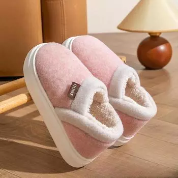 Хлопковая обувь для женщин с шерстяной утолщенной теплой нескользящей толстой подошвой Size 36-37