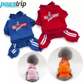 Хлопковая одежда для собак маленьких и средних собак, весенний комбинезон для собак, одежда для щенков, одежда для чихуахуа, Йоркшира, аксессуары для собак S красный