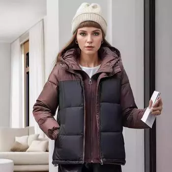 Хлопковая одежда комплект из двух предметов женская короткая зимняя новая хлопковая одежда пуховая хлопковая одежда хлебная одежда женская M верблюд