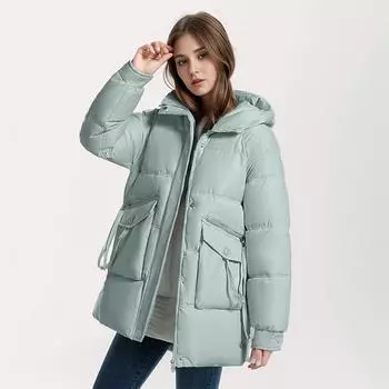 Хлопковая одежда куртка женская новая зимняя мода свободная и тонкая с хлопковой одеждой утолщенная теплая хлебная одежда M